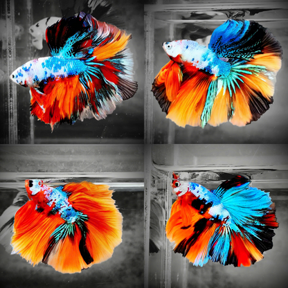 Koi Nemo Halfmoon Male Betta Fish | Buy 4 Get 1 Free | Mystery Betta